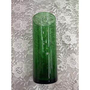 1 Vintage Emerald Green Highball Drinking Glass 16oz Anchor Hocking